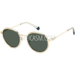 Polaroid Unisex PLD 4173/G/S/X PEF/UC Solbriller Metal Guld Grøn Rund Polariseret