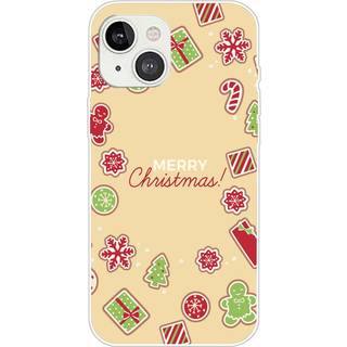 iPhone 15 Plus Fleksibelt Plast Bagside Jule Cover - Merry Christmas - Juleklistermærker