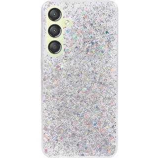 Samsung Galaxy S24 Glitter Bagside Cover - Sølv