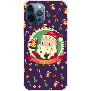 iPhone 15 Pro Fleksibelt Plast Bagside Jule Cover - Merry Christmas - Julemanden og Juleslik