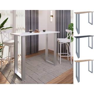 Xona barbord 140x50 hvid, sort.