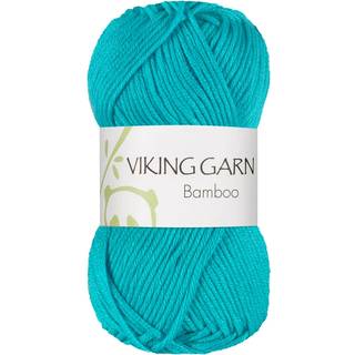 Viking Bamboo 624 Turkis Indhold: 50% Bomuld, 50% Bambus Vægt/længde: 50 g = ca. 110 meter Anbefalede pinde: 3.50 - 4.00 mm Strikkefasthed: 10 x 10 cm = 22 m Maskinvask 40°C / Tørres fladt.