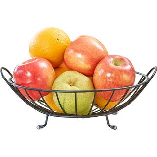 Spectrum Yumi Arched Fruit Bowl Server (sort) | Spisebord og køkkenbordsarrangør Modern Fruit Basket Stand | Yumi Collection