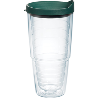 Tervis Clear & farverig l?g lavet i USA Double Walled Isoleret Tumbler Travel Cup holder drikkevarer koldt og varmt 24 oz j?ger gr?nt l?g