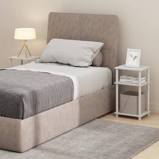 Furinno kun 3-lags turn-n-r?r natbord 2-pak hvid/hvid