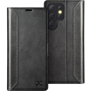 OCASE RETRO SERIES KOMPATIBEL MED GALAXY S22 Ultra 5G Wallet Case [kort slots] [RFID -blokering] [TPU Inner Shell] [Kickstand] PU Leather Flip Fo