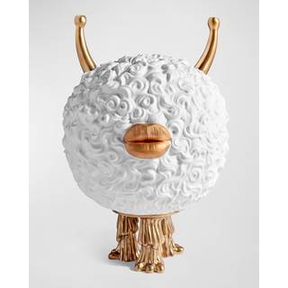 L'Objet Candlelight And Scents - 'Monster' incense burner in White/Gold Earthamwrae/Brass