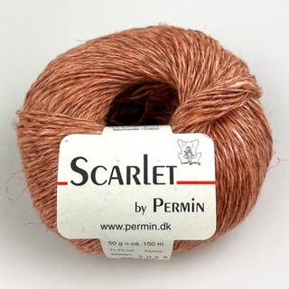 Permin Scarlet 07 Pudder Indhold: 58% hør, 16% bomuld, 26% viskose Vægt/længde: 50 g = ca. 150 meter Anbefalede pinde: 3,5 mm. Strikkefasthed: 10 x 10 cm = 22 m x 28 p Vask: Håndvask / Tåler ikke tørretumbling.