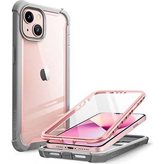 I-Blason Ares-serien designet til iPhone 13 Mini Case (2021) Dual Layer Rugged Clear Bumper Case med indbygget sk?rmbeskytter (Peach)