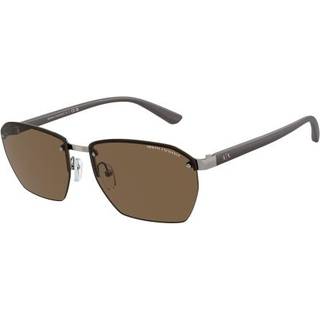 Armani Exchange AX2048S 608573 59 Solbriller Mænd Gunmetal - Shiny Gunmetal - 59mm