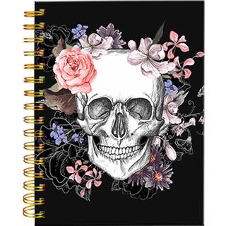iampanda spiral journal notebook stærk dobbeltbinding med premium papir til pige kvinder lyserød blomster 60 ark a5 college styrede notesbog/tids