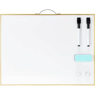 TSJ Office Small Dry-Eras White-tavlan-12 x 16 tum Portable Aluminium Frame Mini Hanging Whiteboard med handtag för att göra listan Notepad för k