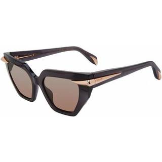 Roberto Cavalli Unisex SRC001M 705X Solbriller Acetat Grå Rosa Geometrisk Normal Spejl