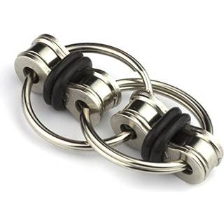 Tom's Fidgets Original Flippy Chain Fidget Toy - Perfekt til ADHD -angst og autisme - Bike Chain Fidget Stress Reducer for voksne og b?rn (1 sort