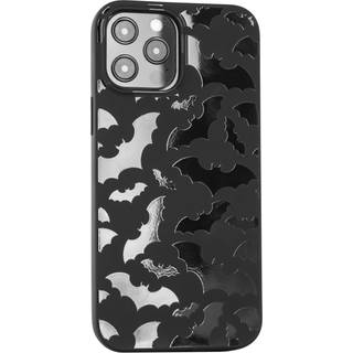 Cavka Matte Black Case Kompatibel med - iPhone 12 Mini - 54 tommer Beskyttende TPU -gummi -d?kning S?de flagermus Spooky Print klassisk kofanger