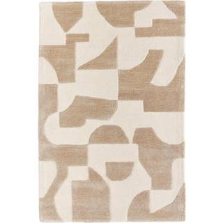 Håndtuftet uldtæppe Corin med høj-lav-struktur