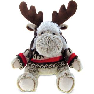 Dollibu Plush Moose Fyldt dyr - Soft Huggable Moose med sweater og hat s?d spilletid Plush Toy Wild Life Cuddle Gaver til b?rn og voksne - 9 tomm