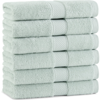 Aston & Arden egyptiske håndklæder - pakke med 6 - overdimensioneret ultra blød tyk og absorberende 100% ringspundet egyptisk bomulds badeværelse