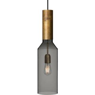 Konsthantverk Fenomen Smal Pendel - Røgfarvet Glas & Messing
