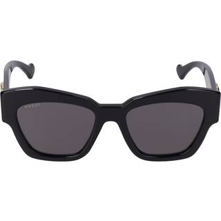 Gucci Kvinde GG1422S 001 Solbriller Acetat Sort Grå Firkantet Normal