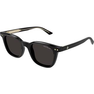 Montblanc Mand MB0320S 001 Solbriller Acetat Sort Grå Rund