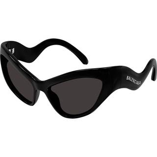 Balenciaga Kvinde BB0319S 001 Solbriller Bio-injekt Sort Grå Cat Eye