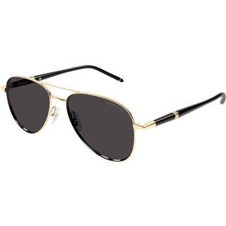 Montblanc Mand MB0345S 001 Solbriller Metal Guld Grå Pilot