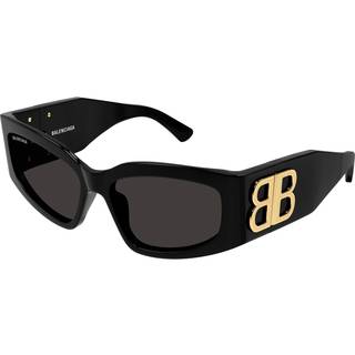 Balenciaga Kvinde BB0321S 002 Solbriller Acetat Sort Grå Cat Eye