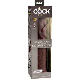 Pipedream King Cock Elite 11" Silicone Dual Density Cock Brown