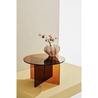 Iris sofabord i glas ⌀ 60 cm - Brun