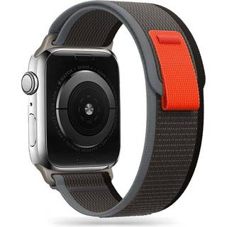 Apple Watch (42/44/SE/45/46/49mm) Tech-Protect Nylon Rem m. Velcro - Sort