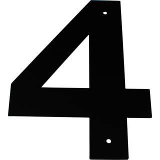 Jasa Company husnummer 4, med skruehuller, 18 cm, sort