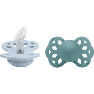 BIBS Anatomisk Infinity Sut - 2-Pak - Str. 1 - Silikone - Baby Blue/Island Sea