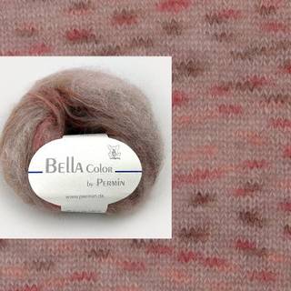 Bella Permin garn - Mohairgarn med uldgarn & polyamid - fv 883163 Beige/Rust