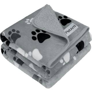 Petami vandt?t hunde t?ppe til mellemstore store hunde tisse proof pet t?ppe sherpa fleece kasse d?ksel reversibel katte kast seng kennel beskytt