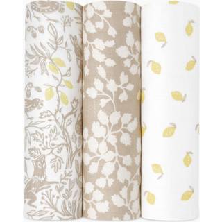 Aden + Anais aden + anais White Large Muslin Silky Soft Natural Woodland 100% Cotton Blankets 3 Pack
