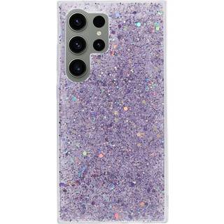 Samsung Galaxy S24 Ultra Glitter Bagside Cover - Lilla