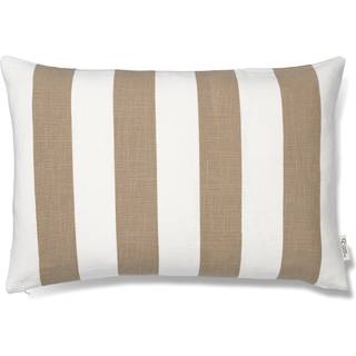 Striped pudebetræk beige