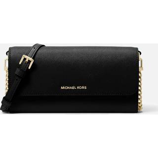 MK Jet Set Large Saffiano Leather Convertible Crossbody Bag - Black - Michael Kors - ONE SIZE
