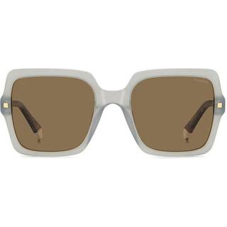 Polaroid PLD 4165/S/X Polarized 1ED/SP 55 Solbriller Kvinder Grå - Frosted Grey - 55mm