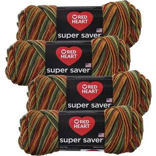 Red Heart Super Saver Yarn (4-Pack 5oz Skeins) (efterår)