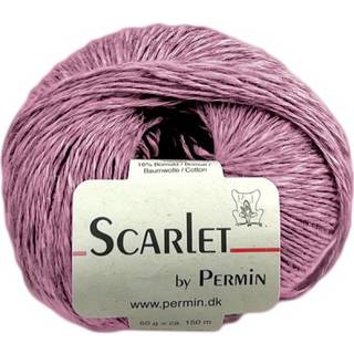 Permin Scarlet 08 Violet Indhold: 58% hør, 16% bomuld, 26% viskose Vægt/længde: 50 g = ca. 150 meter Anbefalede pinde: 3,5 mm. Strikkefasthed: 10 x 10 cm = 22 m x 28 p Vask: Håndvask / Tåler ikke tørretumbling.