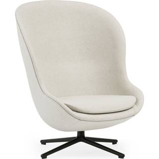 Normann Copenhagen Hyg Lænestol Høj Med Svirvelbase Offwhite / Sort Aluminium - Lænestole Uld Off-White - 603828