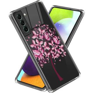 Samsung Galaxy S24 Plastik Transparent Bagside Cover m. Motiv - Blomstertræ