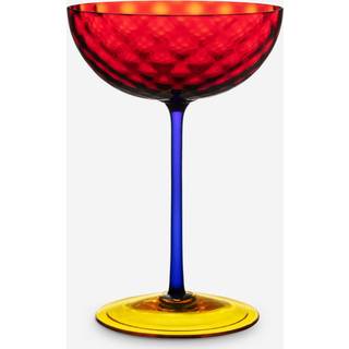 Dolce&Gabbana Casa Glassware - 'Carretto Siciliano' champagne glass, red and yellow in red 100% Murano Glass