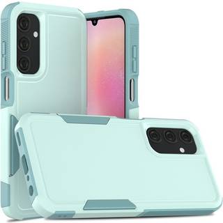 Samsung Galaxy A25 (5G) Hybrid Håndværker Plastik Bagside Cover - Mint Blå
