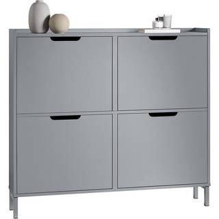 SoBuy Skoskab FSR100-HG - 100x90x19 cm, hvid