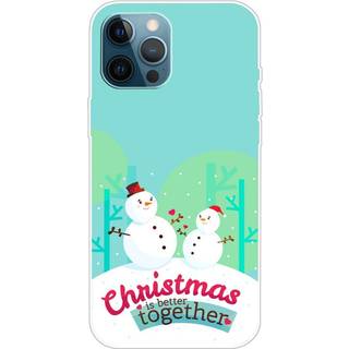 iPhone 15 Pro Fleksibelt Plast Bagside Jule cover - Merry Christmas - Snemænd