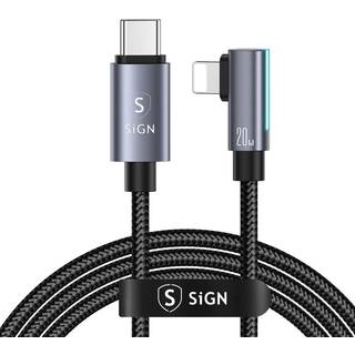 SiGN USB-C til Lightning Kabel 2m, 20W - Sort