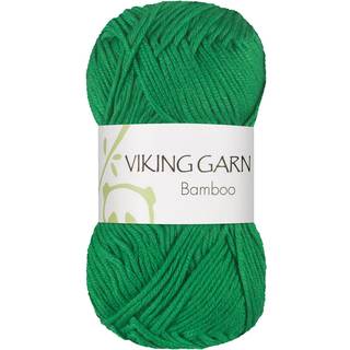 Viking Bamboo 632 Grøn Indhold: 50% Bomuld, 50% Bambus Vægt/længde: 50 g = ca. 110 meter Anbefalede pinde: 3.50 - 4.00 mm Strikkefasthed: 10 x 10 cm = 22 m Maskinvask 40°C / Tørres fladt.